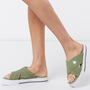 Converse One Star Sandals Slip on Slides 567723C